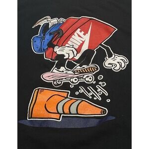 The Nike Tee Kids' T-Shirt Retro Skateboarding Backpack & Cone Graphics XL